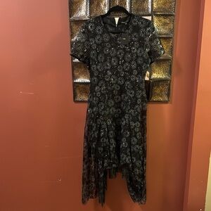Elegant Black Floral Dress